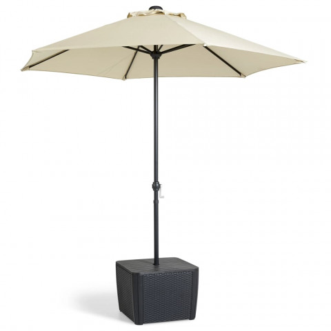 Table d'appoint jardin luzon plus avec trou de parasol graphite