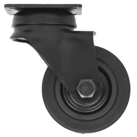 Roulettes pivotantes 75 mm 4 pcs noir