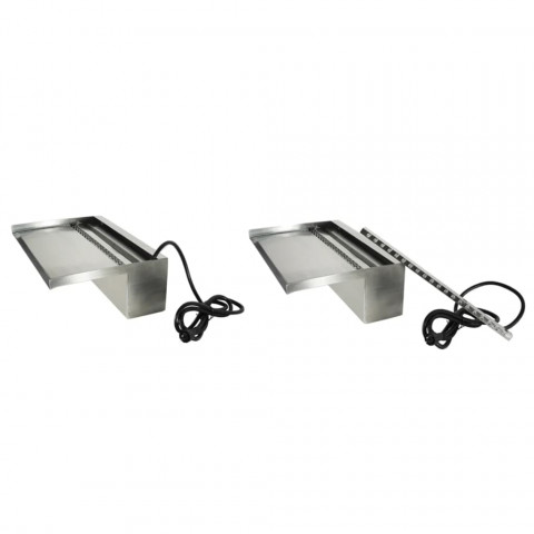 Cascade niagara led de jardin 30 cm argenté 1312124