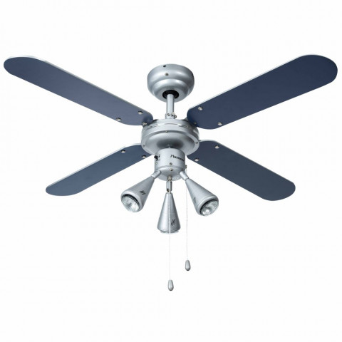 Bestron ventilateur de plafond gris argenté 102 cm 50 w dlhb42s