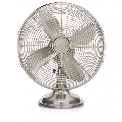 Tristar ventilateur de bureau ve-5973 35 w 30 cm nickel