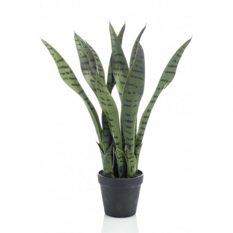 Plante artificielle sansevieria 55 cm en pot