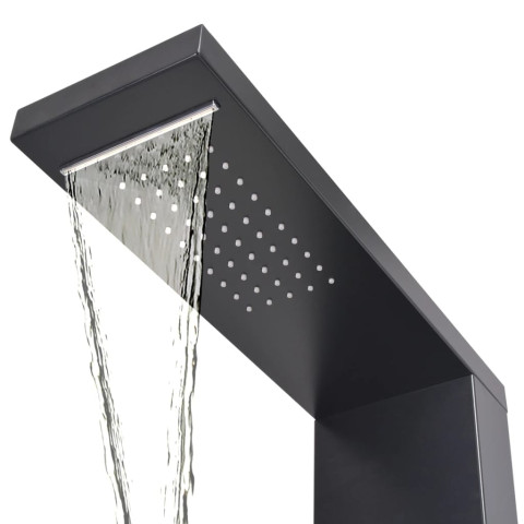 Système de panneau de douche aluminium salle de bain maison mat noir 