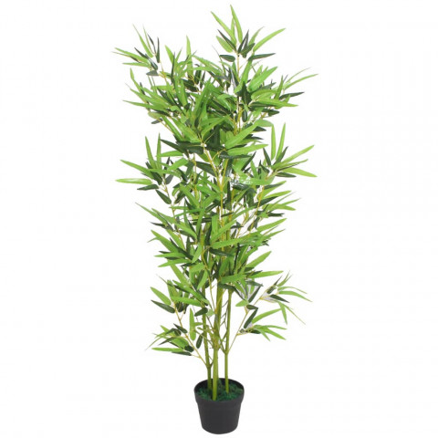 Plante artificielle avec pot bambou 120 cm vert