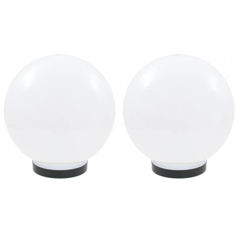 Lampe à led sous forme de boule 2 pcs sphérique 25 cm pmma