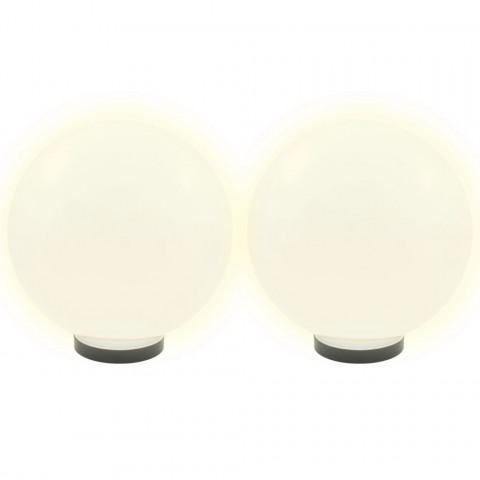 Lampe à LED sous forme de boule 2 pcs Sphérique 30 cm PMMA