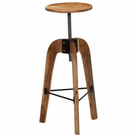 Chaises de bar 2 pcs bois d'acacia solide