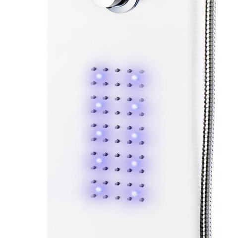 Panneau de douche aluminium 20 x 44 x 130 cm blanc