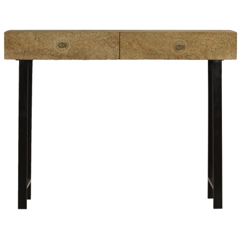 Table console bois de manguier massif 102 x 30 x 79 cm