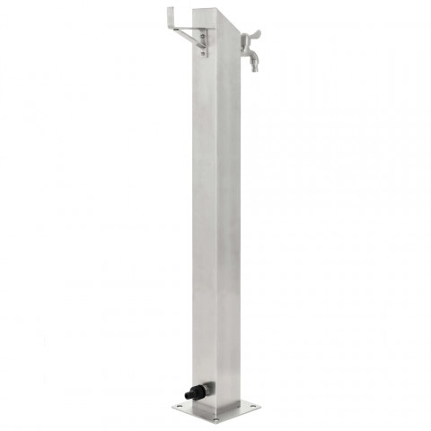 Colonne à eau de jardin carrée acier inoxydable 95 cm