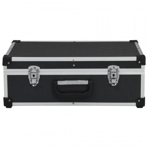 Valise à outils 46 x 33 x 16 cm noir aluminium
