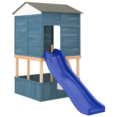 Toboggan de jeu bleu 175x38x23 cm polypropylène