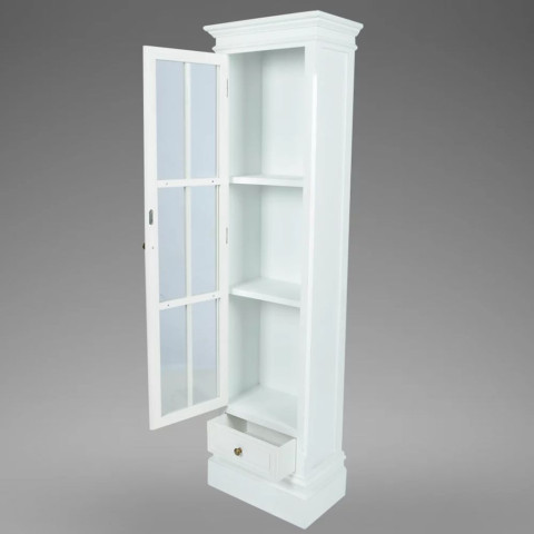 Étagère armoire meuble design meuble de bibliothèque blanc bois 