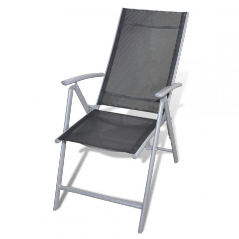 Vidaxl chaise de jardin 4 pcs pliable aluminium