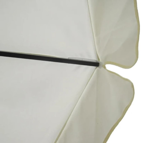 Parasol grand d'extérieur diamètre 5 m en aluminium avec base mobile blanc helloshop26 02_0008145