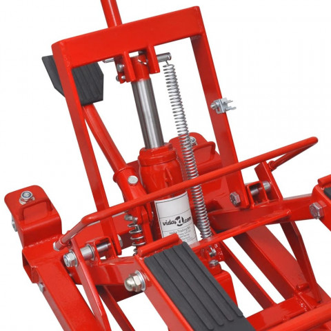Vidaxl cric hydraulique pour moto/vtt 680kg rouge