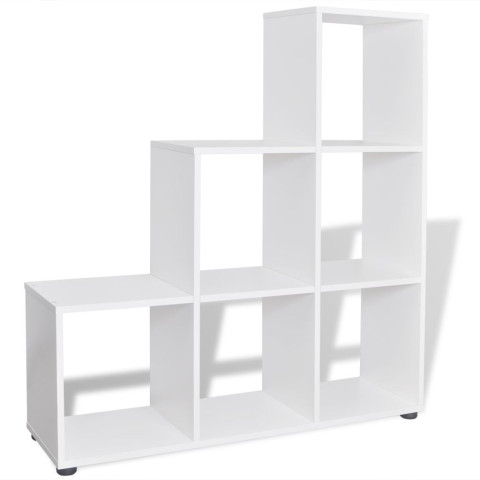 Étagère design bibliothèque/étagère 107 cm blanc