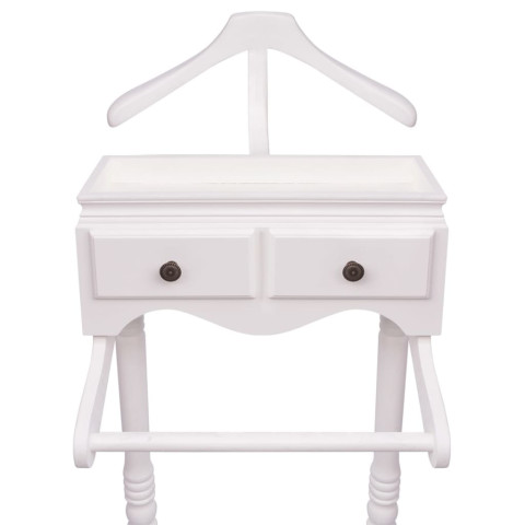 Portant à vêtements avec armoire bois blanc