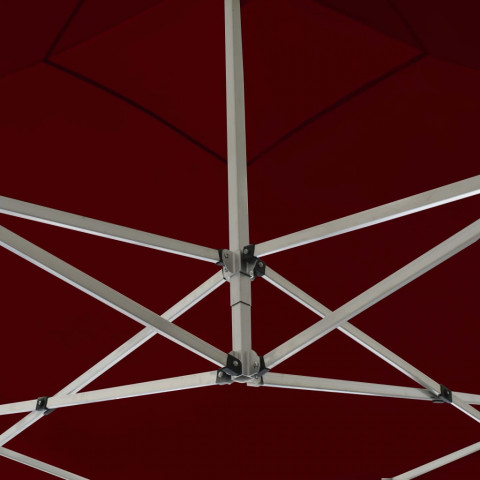 Tente de réception pliable avec parois Aluminium 3x3 m Bordeaux