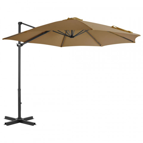 Parasol avec base portable Taupe