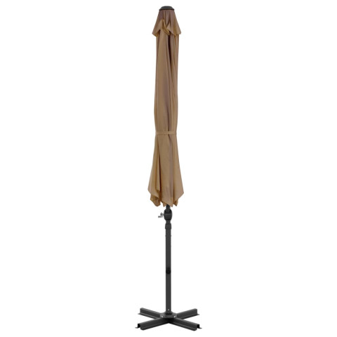 Parasol avec base portable diamètre 3 m taupe helloshop26 02_0008057