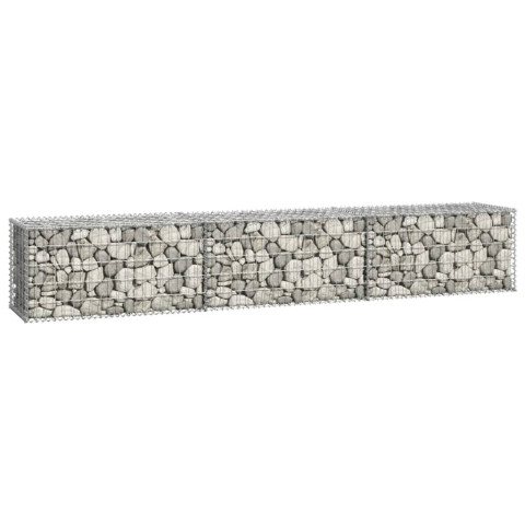 Mur en gabion avec couvercles Acier galvanisé 300 x 50 x 50 cm
