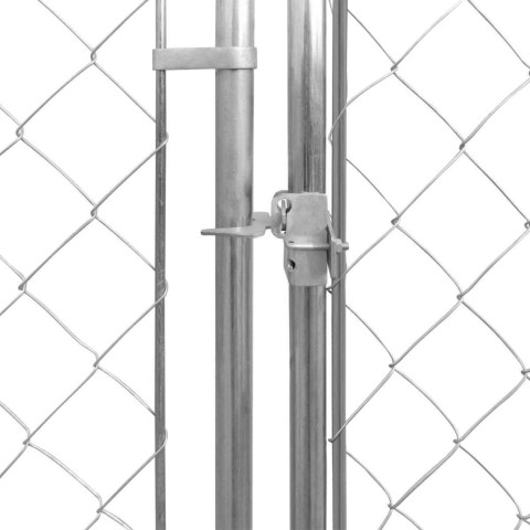 Chenil extérieur cage enclos parc animaux chien extérieur acier galvanisé 570 x 570 x 185 cm  02_0000474