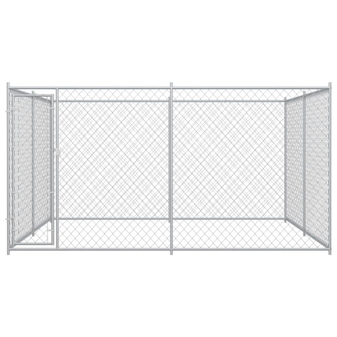 Chenil extérieur cage enclos parc animaux chien extérieur pour chiens 383 x 383 x 185 cm  02_0000462