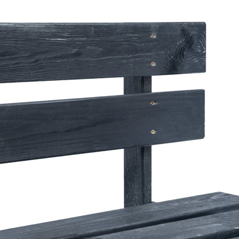 Banc de jardin meuble de patio d'extérieur terrasse palette de jardin bois noir helloshop26 02_0011838