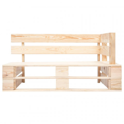 Banc d'angle palette de jardin bois - Couleur au choix