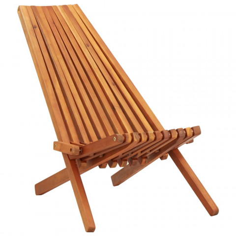 Chaises pliables d'extérieur 2 pcs bois d'acacia solide