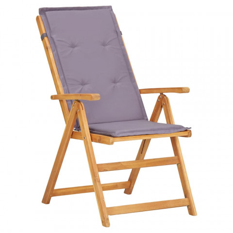 Chaises inclinables de jardin 2 pcs bois solide d'acacia - Couleur au choix