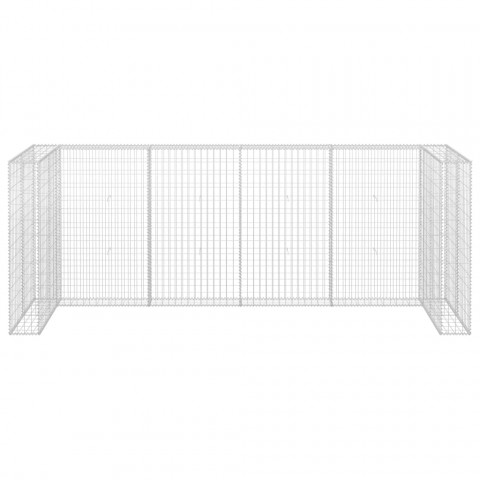 Mur en gabion pour poubelles acier galvanisé 320x100x120 cm