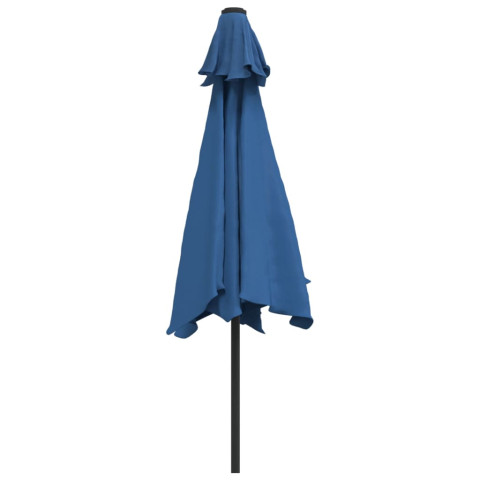 Parasol d'extérieur avec poteau en métal 300 cm bleu helloshop26 02_0008279