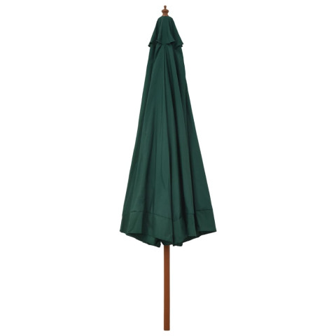 Parasol avec mât en bois 330 cm vert helloshop26 02_0008125