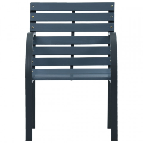 Chaises de jardin 2 pcs gris bois