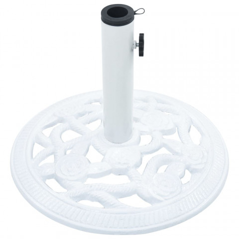 Socle de parasol Blanc 9 kg 40 cm Fonte