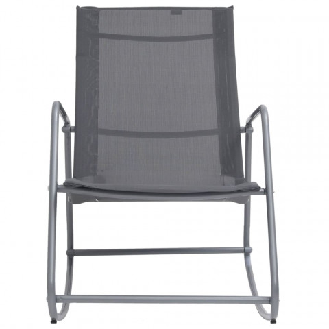 Chaise à bascule de jardin 95x54x85 cm textilène - Couleur au choix