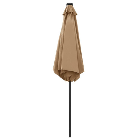 Parasol avec led et mât en aluminium 270 cm - Couleur au choix