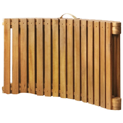 Transat chaise longue bain de soleil lit de jardin terrasse meuble d'extérieur bois d'acacia solide marron helloshop26 02_0012708