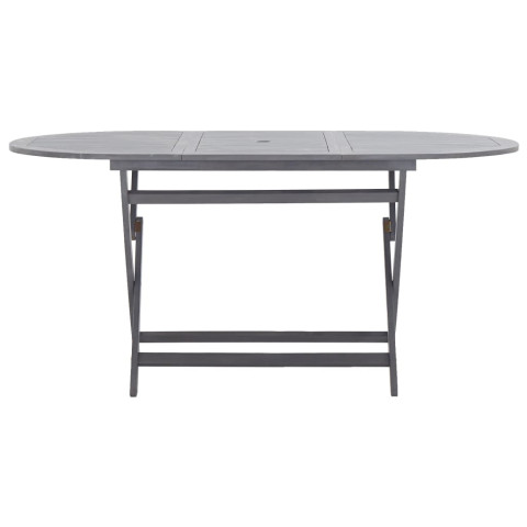 Mobilier à dîner de jardin 7 pcs bois d'acacia massif gris