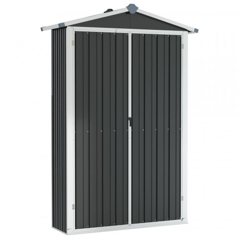 Abri de jardin anthracite 107,5x46x183 cm acier galvanisé