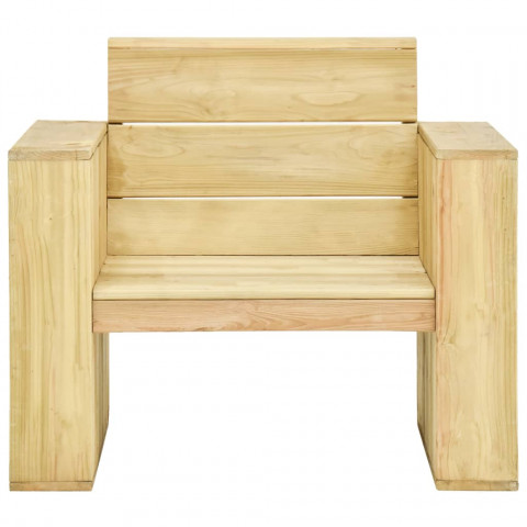 Chaise de jardin 89x76x76 cm bois de pin imprégné
