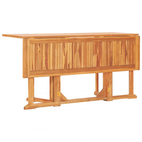 Table pliable de jardin papillon bois teck solide - Dimensions au choix