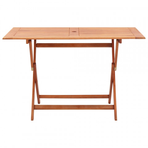 Table pliable de jardin 120x70x75 cm bois d'eucalyptus solide