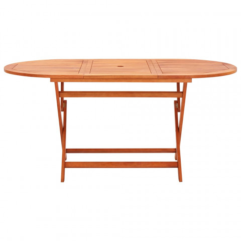 Table de jardin pliable 160x85x74 cm bois d'eucalyptus solide