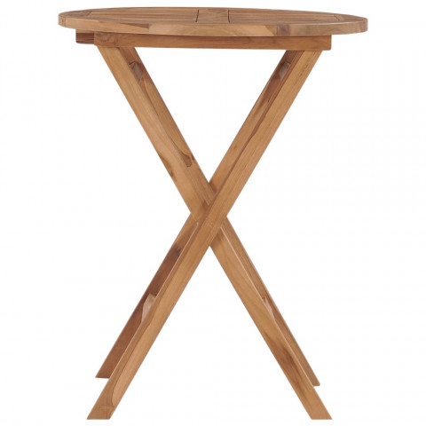 Table pliable de jardin 60 cm bois de teck solide