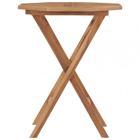 Table pliable de jardin 60x60x75 cm bois de teck solide