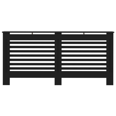 Cache-radiateur noir 172x19x81,5 cm mdf