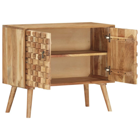 Buffet 75x35x65 cm bois d'acacia solide